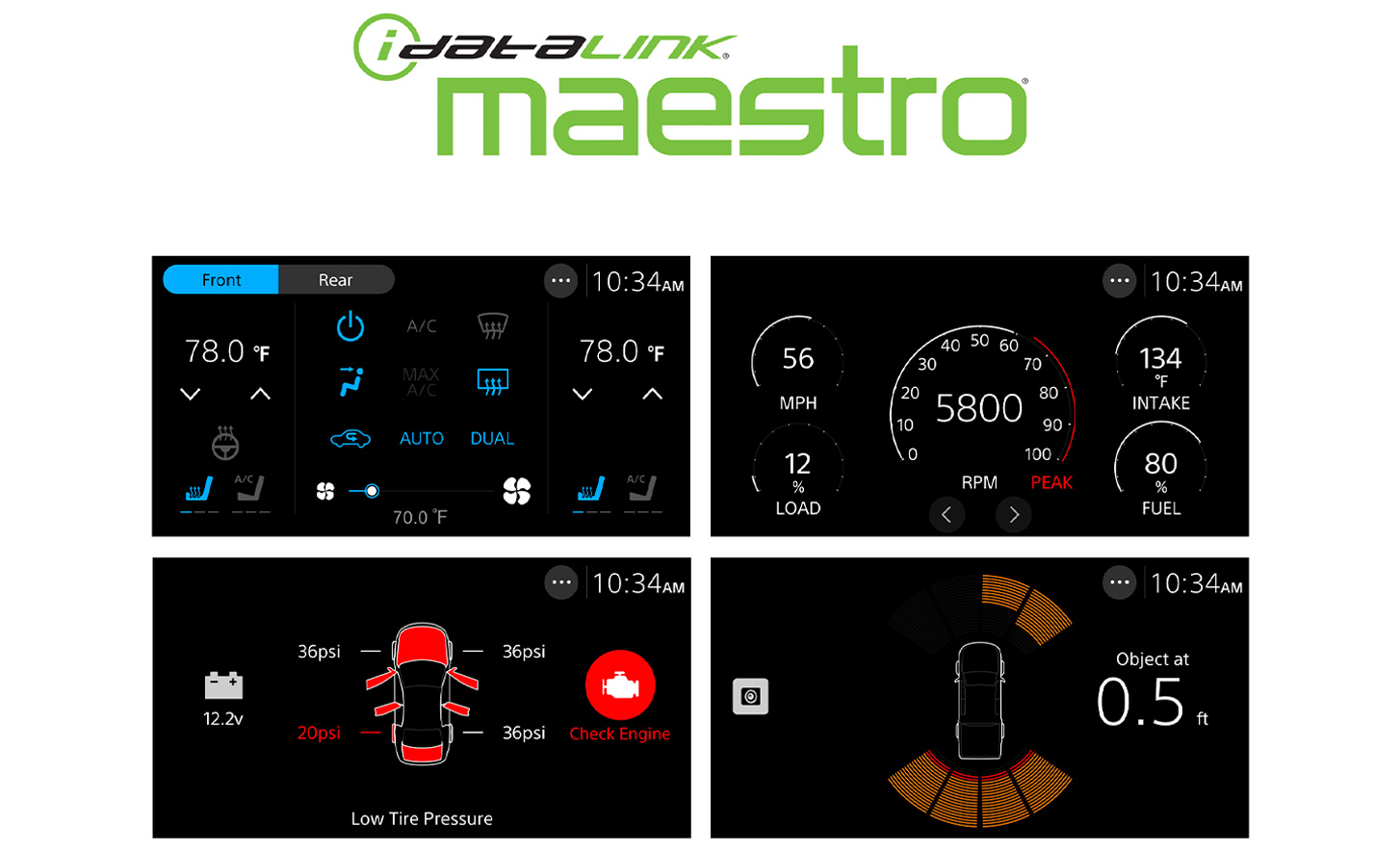 Screen of the XAV-AX3700 digital multimedia receiver on the iDatalink® Maestro® interface.