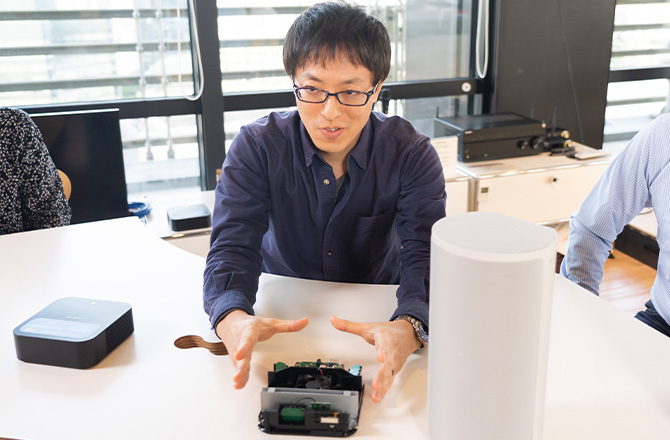 インタビュー風景の写真